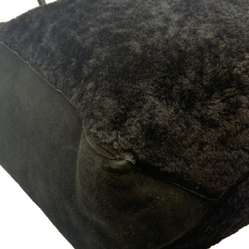 Balenciaga Paper Tote Bag Black Shearling Leather - Picture 8 of 10